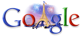 Google Anniversaire de la prise de la Bastille - 14 juillet 2007
